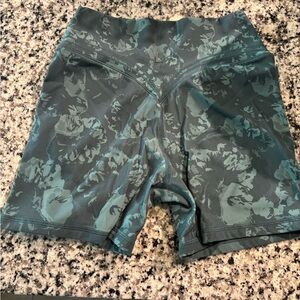 BuffBunny Floral Athletic Shorts - Teal
